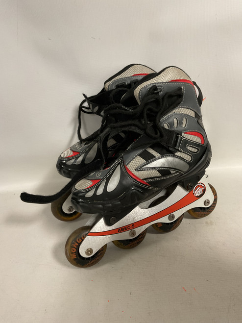 Vist Large View of Product Image Which is Used Mongoose INLINE SKATES Junior Rec Fitness Skates Black Junior 06