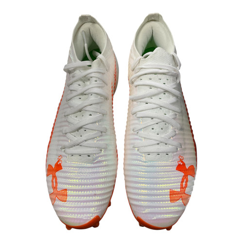 Vist Large View of Product Image Which is Used Under Armour Adult FB Cleats Orange Senior 11