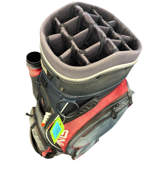 Vist Large View of Product Image Which is Used Ping DISCOVER 14 WAY CART BAG Mens Stand Bag Red