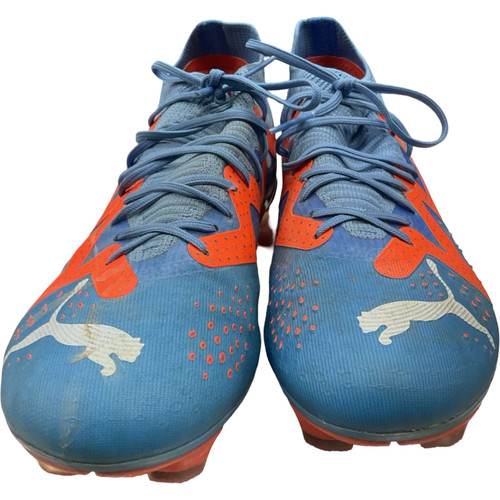 Vist Large View of Product Image Which is Used Puma Soccer Cleats Royal Blue Senior 7.5