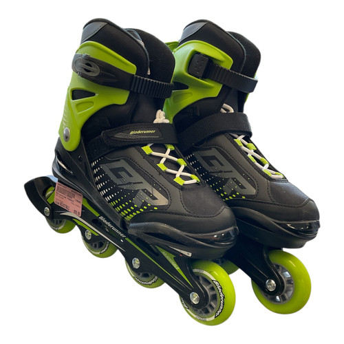 Vist Large View of Product Image Which is Used Rollerblade PHOENIX Senior Rec Fitness Skates Green Adjustable