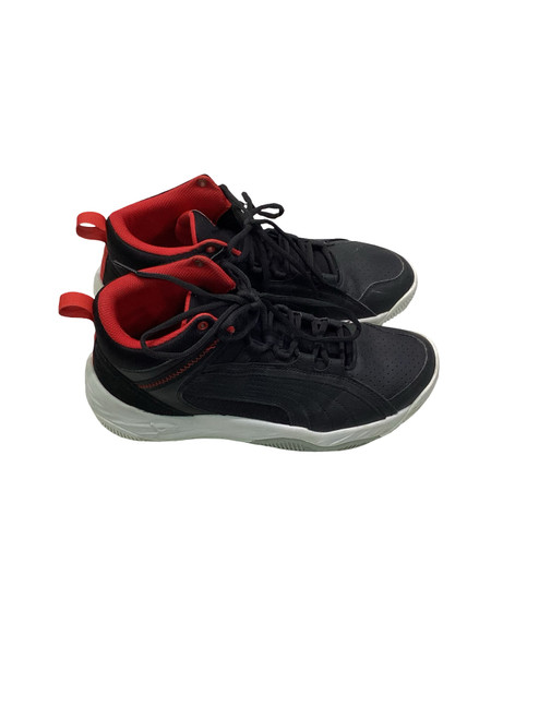 Vist Large View of Product Image Which is Used Puma Basketball Shoes M Black And Red Senior 10