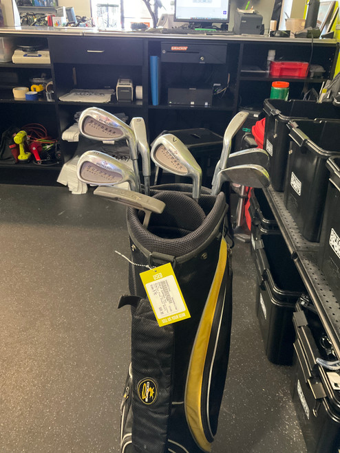 Vist Large View of Product Image Which is Used Dunlop DUNLOP SURPASS Mens Package Set RH Black 9 Piece