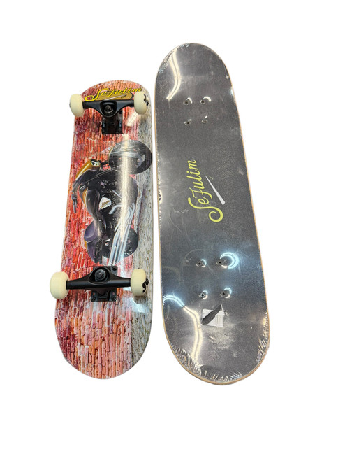 Vist Large View of Product Image Which is Used SEFULIM SKATEBOARD Complete Skateboard Black 8"