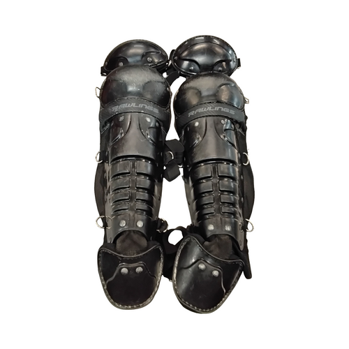 Vist Large View of Product Image Which is Used Rawlings BLB0105 Catchers Leg Guards Black Youth