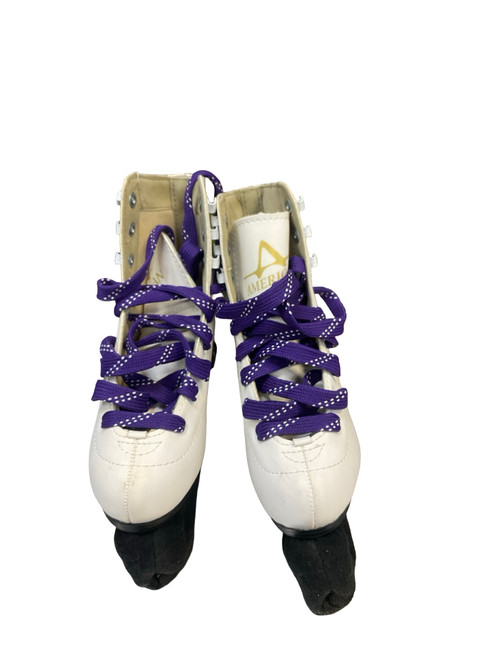 Vist Large View of Product Image Which is Used American Athletic FIGURE SKATE Girls Figure Skate White Junior 02