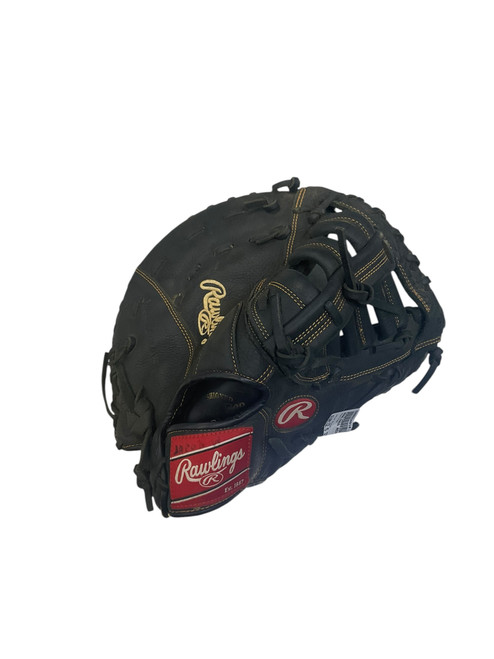Vist Large View of Product Image Which is Used Rawlings RFBMB BB/SB First Base RH Throw Black 12 1/2"
