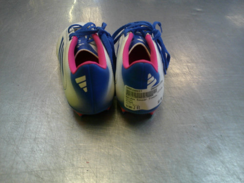 Vist Large View of Product Image Which is Used Adidas Soccer Cleats White Junior 01