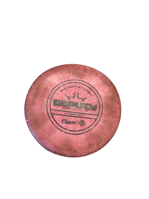 Vist Large View of Product Image Which is Used Dynamic Discs DEPUTY Disc Golf Putter Pink