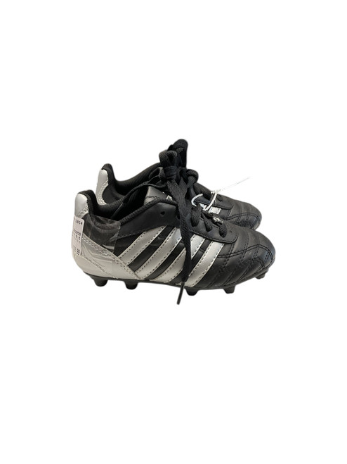 Vist Large View of Product Image Which is Used Spalding BB CLEAT SZ Y 9.5 BB/SB Cleats Black And Grey Youth 09.5