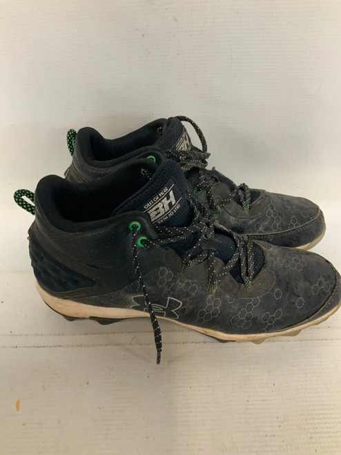 Vist Large View of Product Image Which is Used Under Armour BH OUT OF HERE BB/SB Cleats Black Senior 8
