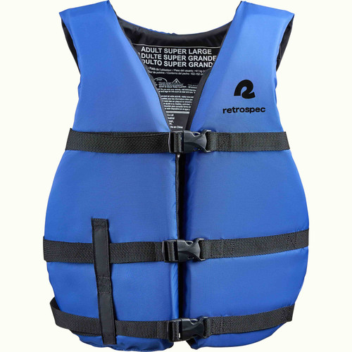 Vist Large View of Product Image Which is New Retrospec Bobbin' XL Life Jacket- Marine Blue
