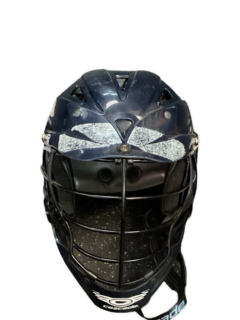 Vist Large View of Product Image Which is Used Cascade CPXR Lacrosse Helmet Navy Blue One Size