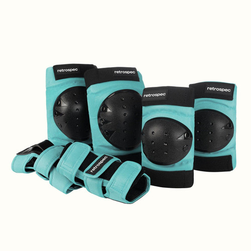 Vist Large View of Product Image Which is New Retrospec Multi-Sport Protective Pad Set -Spring Mint Youth (10-14yrs)
