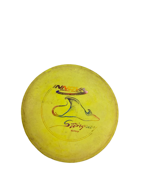 Vist Large View of Product Image Which is Used Innova STINGRAY Disc Golf Mid Range Yellow