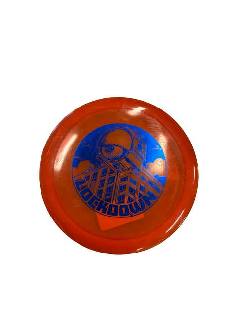 Vist Large View of Product Image Which is Used DOOMSDAY LOCKDOWN Disc Golf Driver Orange