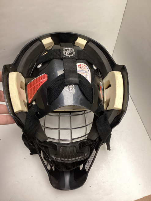 Vist Large View of Product Image Which is Used Bauer BLACK GOALIE MASK St hockey Goalie Helmet Black MD