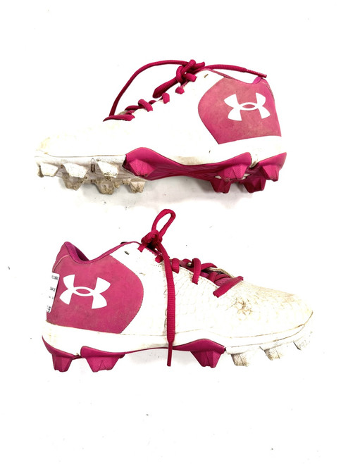 Vist Large View of Product Image Which is Used Under Armour SB BB/SB Cleats Pink Junior 02