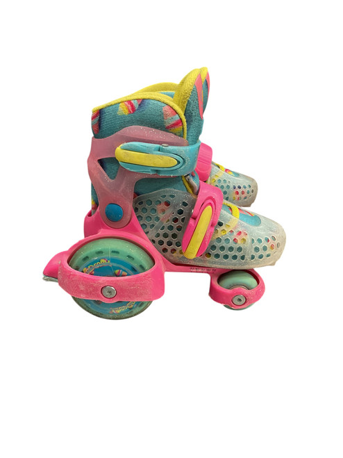 Vist Large View of Product Image Which is Used RollerDerby QUAD ADJ Y 7-11 Child Roller Quad Skates Turquoise Adjustable