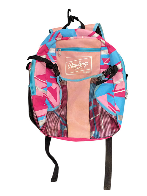 Vist Large View of Product Image Which is Used Rawlings BACK PACK BB/SB Player Backpack Pink