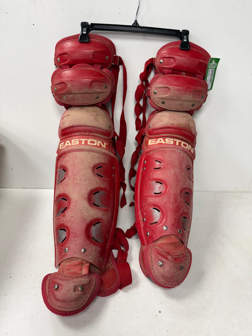Vist Large View of Product Image Which is Used Easton STEALTH SR Catchers Leg Guards Red Adult