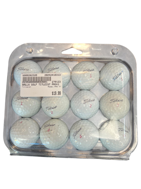 Vist Large View of Product Image Which is Used Titleist BALLS GOLF B GRADE TITLEIST PROV1 12PC. 12 Pack - Golf Balls
