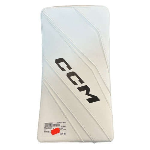 Vist Large View of Product Image Which is Used CCM FLEX 6.5 JR BLOCKER Junior Goalie Blocker White