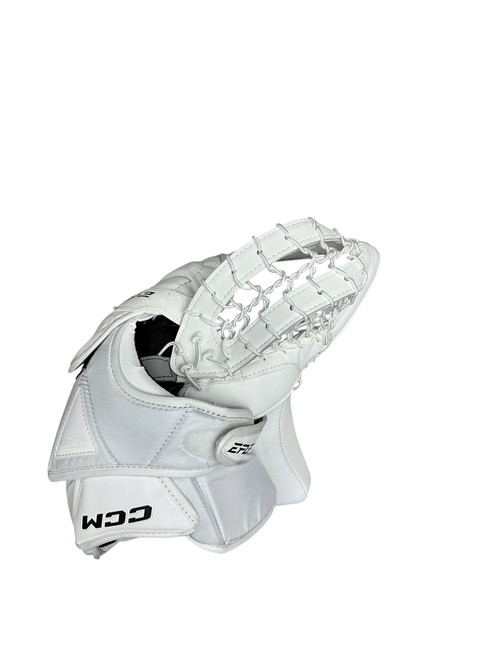 Vist Large View of Product Image Which is Used CCM EFLEX 6.9 INT TRAPPER Inter Goalie Catcher White