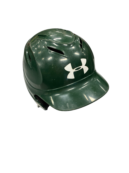 Vist Large View of Product Image Which is Used Under Armour BASEBALL HELMET Batting Helmet No Mask Green MD