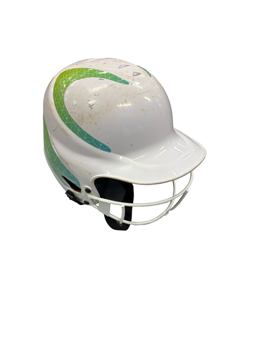 Vist Large View of Product Image Which is Used RIP-IT HELMET W/MASK Batting Helmet w/Mask White MD