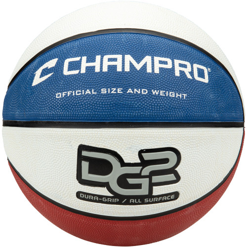 Vist Large View of Product Image Which is New Champro Basketball Duragrip 230 Regulation R/W/B