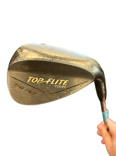 Vist Large View of Product Image Which is Used Top Flite STAINLESS 56/12 Golf Wedge Mens RH 56 Degree