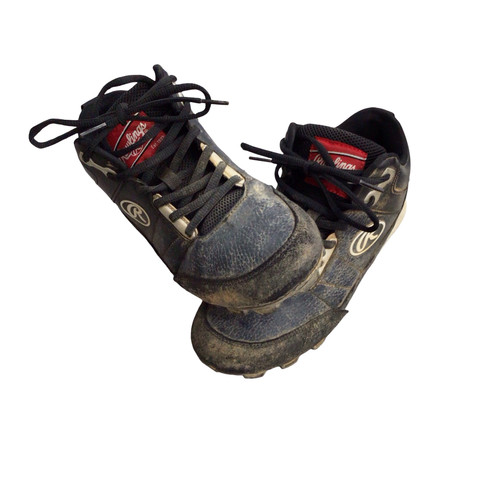 Vist Large View of Product Image Which is Used Rawlings BB CLEATS BB/SB Cleats Black Senior 8