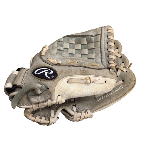 Vist Large View of Product Image Which is Used Rawlings HIGHLIGHT SERIES HFP105GW BB/SB Glove RH Throw Grey 10 1/2"