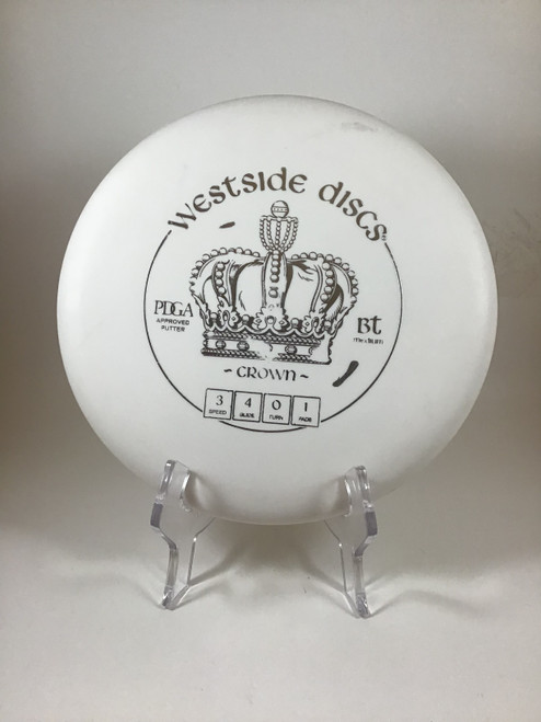 Vist Large View of Product Image Which is Used Westside BT MED CROWN Disc Golf Putter White 173g