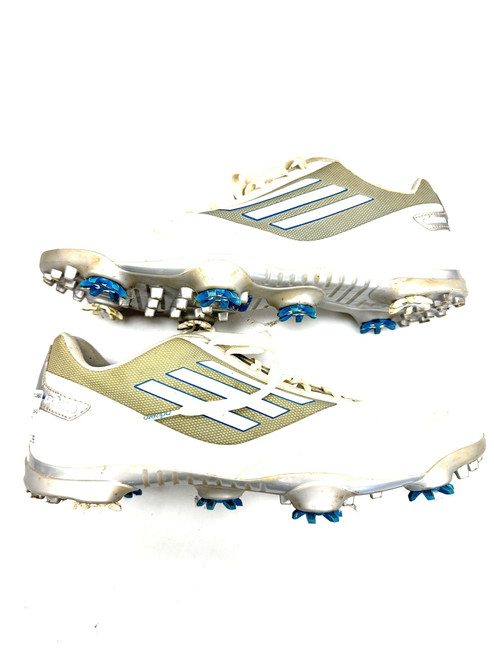 Vist Large View of Product Image Which is Used Adidas Mens Golf Shoes White Senior 10.5