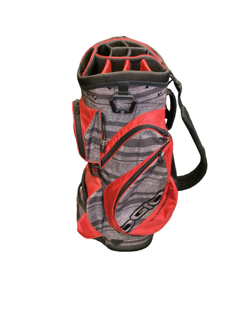 Vist Large View of Product Image Which is Used Ogio GRAY AND RED STAND BAG Mens Stand Bag Grey