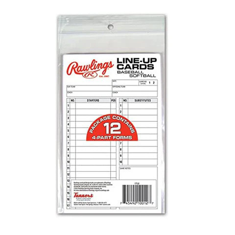 Vist Large View of Product Image Which is New RAWLINGS LINE UP CARD