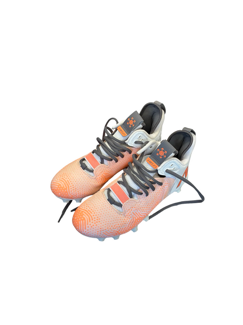 Vist Large View of Product Image Which is Used New Balance LAX Cleats Mens White Senior 7.5
