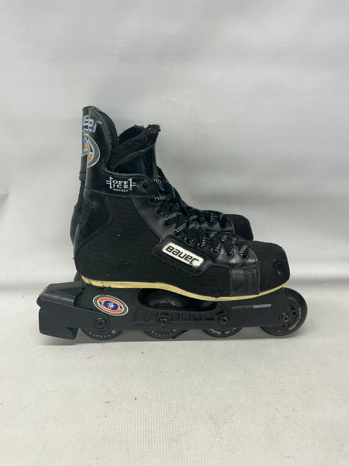 Vist Large View of Product Image Which is Used Bauer H2 OFF ICE INLINE SKATES Senior Aggressive Skates Black Senior 7.5