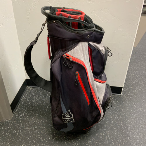 Vist Large View of Product Image Which is Used Wilson Mens Cart Bag Black
