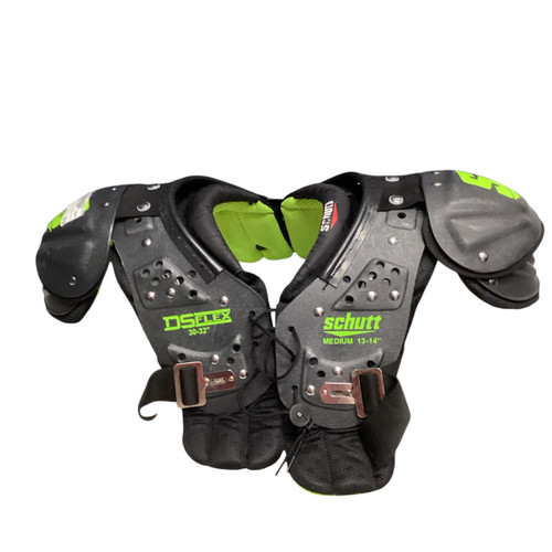 Vist Large View of Product Image Which is Used Schutt DS FLEX FB Shoulder Pads Green MD
