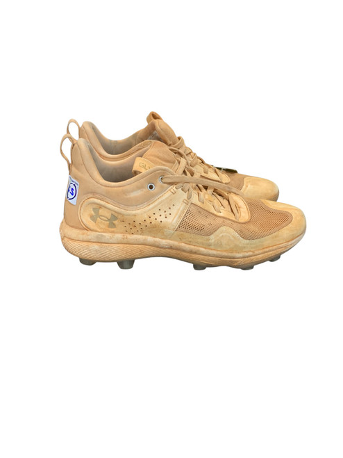 Vist Large View of Product Image Which is Used Under Armour GLYDE 6.5 BB/SB Cleats White Senior 6.5