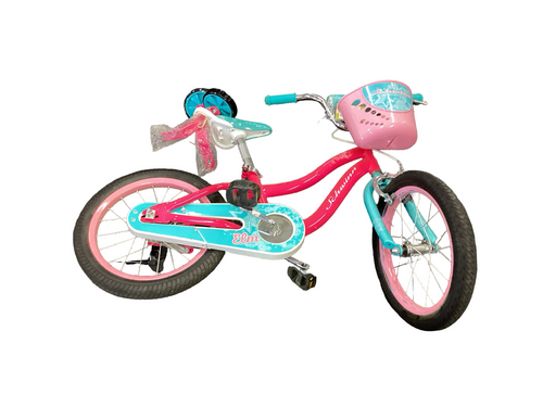Vist Large View of Product Image Which is Used Schwinn ELM Training Wheel Bike Girls Pink 16"