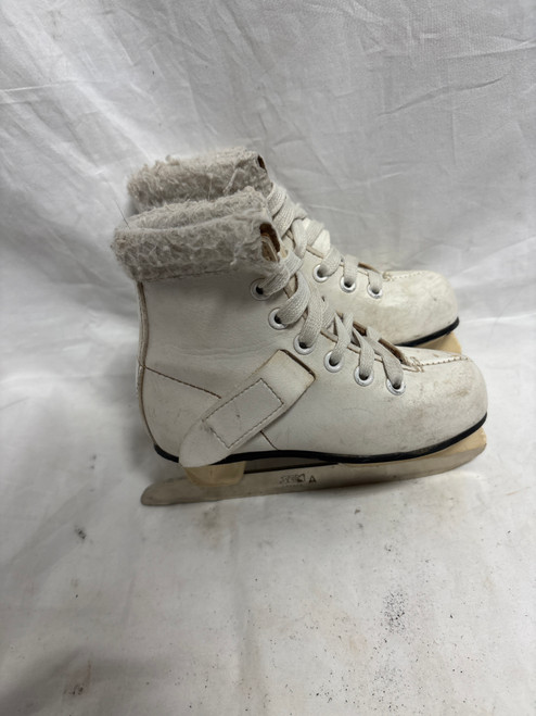 Vist Large View of Product Image Which is Used ORBIT KIDS FIGURE SKATES Girls Figure Skate White Youth 07.0