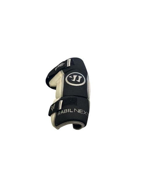 Vist Large View of Product Image Which is Used Warrior RABILNEXT Lacrosse Arm Pads/Guards Black XL