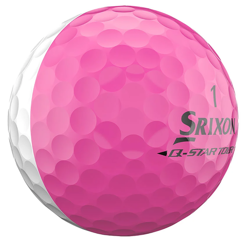 Vist Large View of Product Image Which is New Srixon Q-Star Tour Divide Golf Balls White/Pink- Dozen