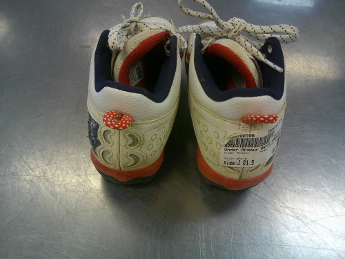 Vist Large View of Product Image Which is Used Under Armour BRYCE HARPER BB/SB Cleats White Junior 01.5