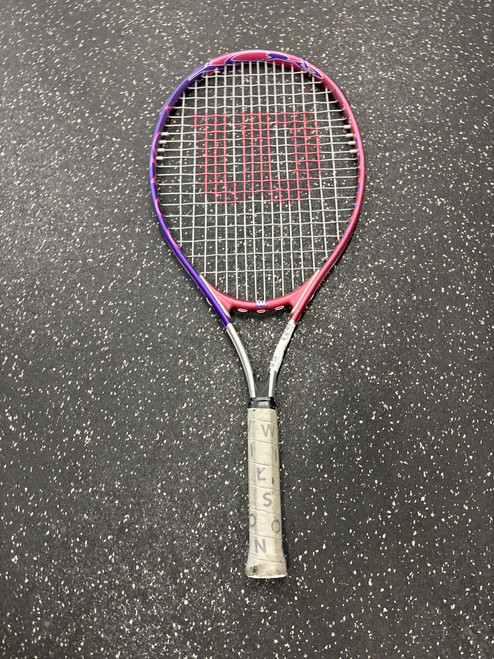 Vist Large View of Product Image Which is Used Wilson VENUS SERENA Junior Tennis Racquet Purple 25"