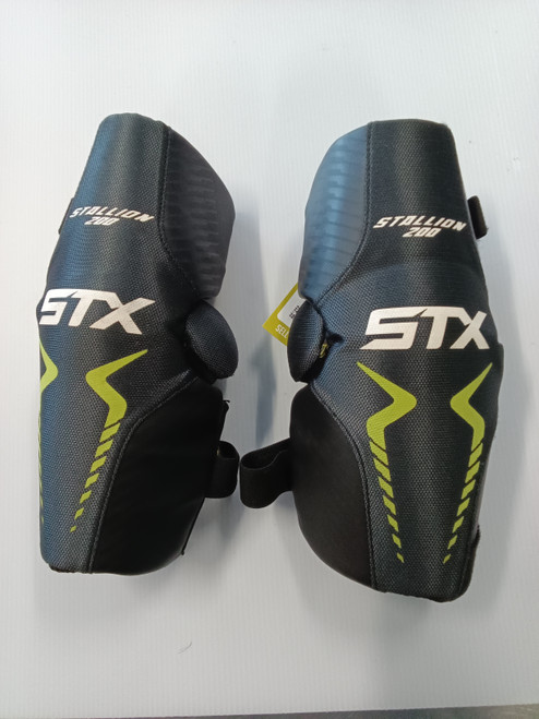 Vist Large View of Product Image Which is Used STX STALLION 200 Lacrosse Arm Pads/Guards Black MD